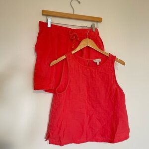 Lucky Brand Coral Sleeveless Top